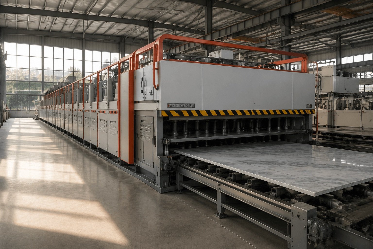 Slab press line at the Castellón factory