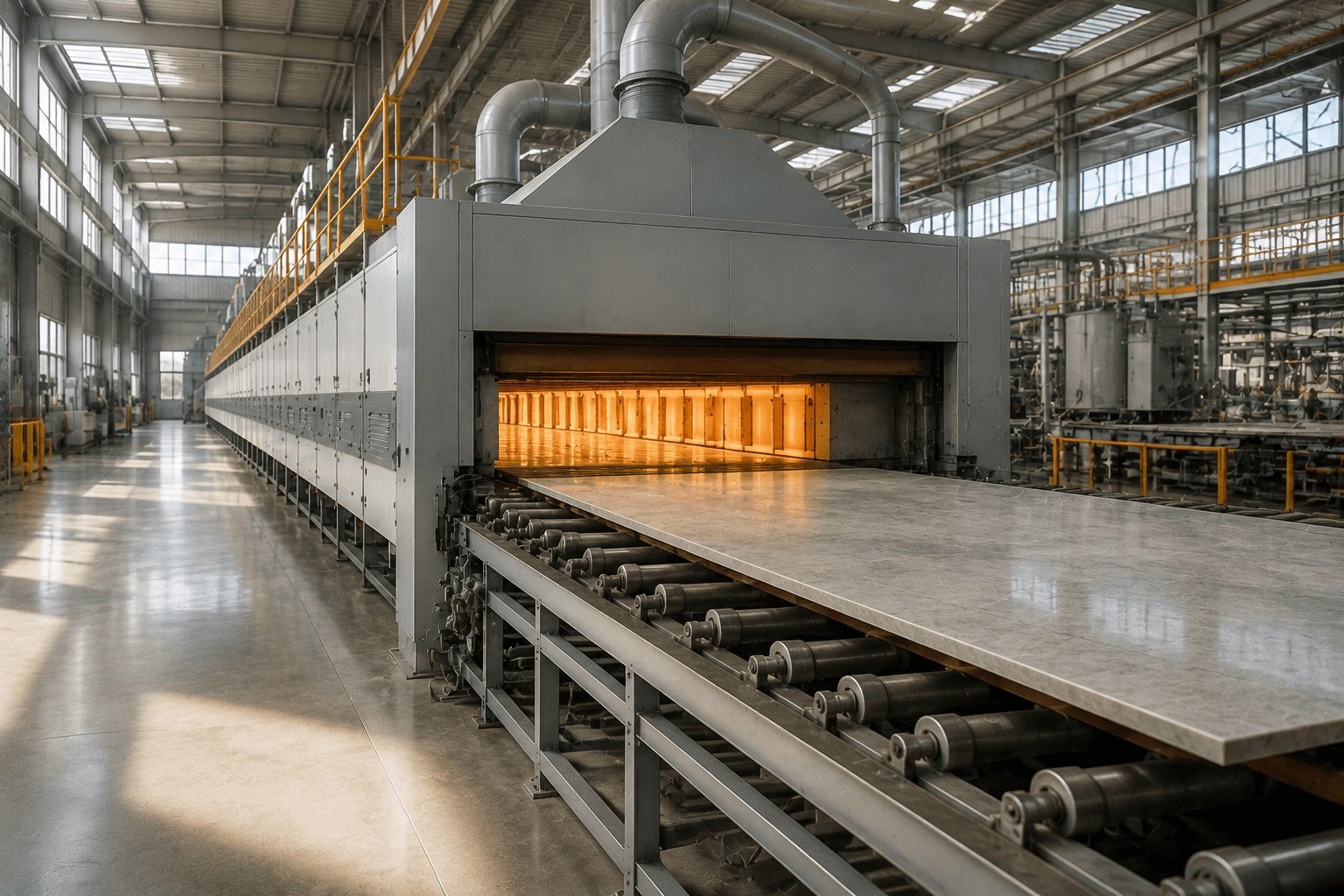 Roller kiln at the Castellón factory